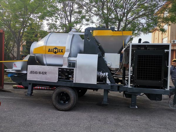 ABJZ40C diesel concrete mixer with pump