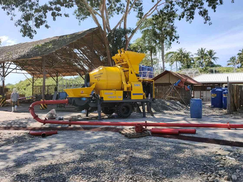 ABJZ40C diesel concrete mixer with pump