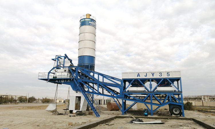 35m3 mobile type concrete plant