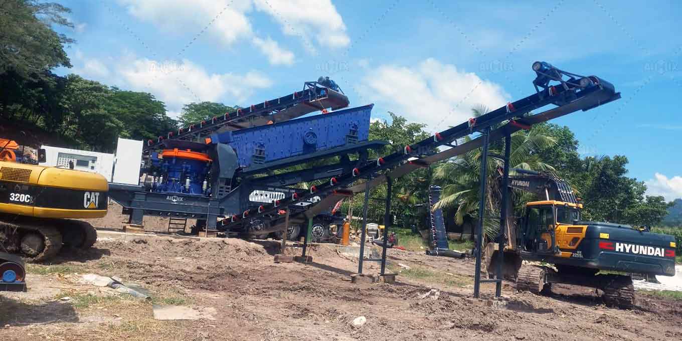 crushing granite rocks
