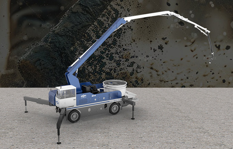 Wheel Chassis Kind Small Concrete Boom Pump